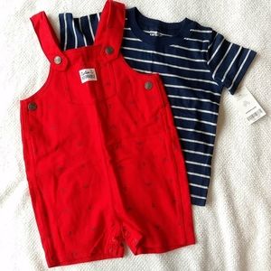 Baby Carter's Boats Overall Set Size 24m NEW